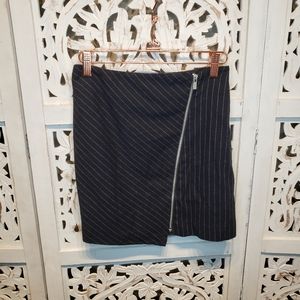 H&M Asymmetrical Pin Stripe Mini Skirt Size 2